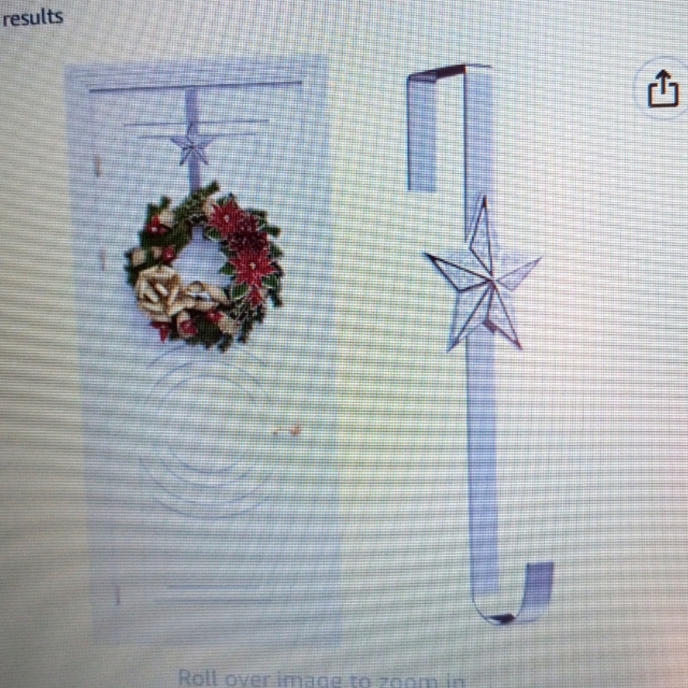 14.5 inch Christmas decor metal door wreath hanger